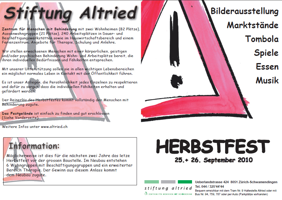 2010 Herbstfest Altried - Programm